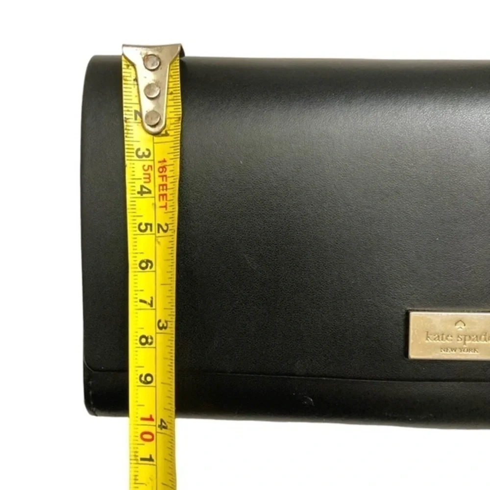 Kate Spade Pim Arbour Hill Leather Flap Wallet Black & Sweetheart Pink